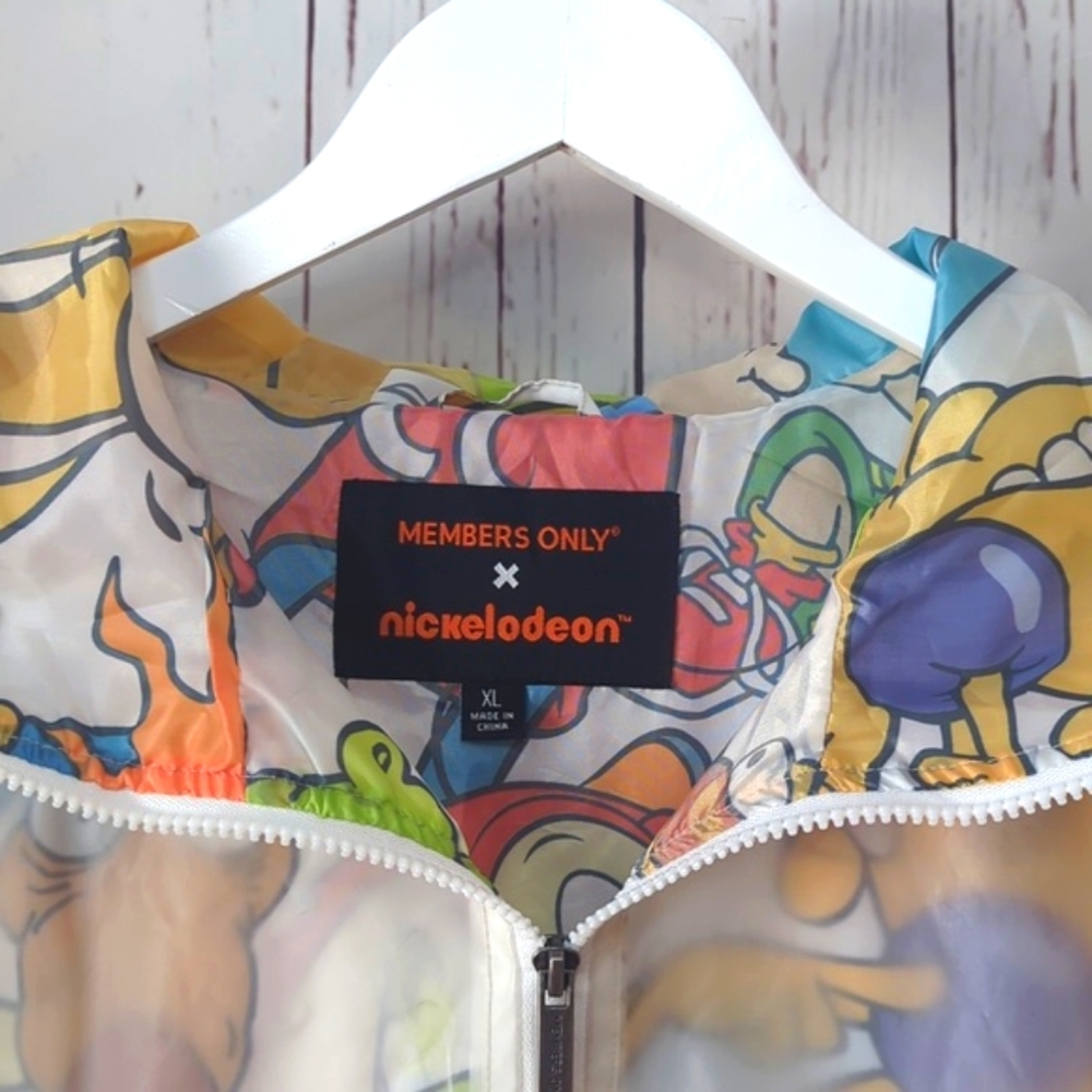 Members Only Translucent Nickelodeon Print Pullover Jacket Size XL - Picture 4 of 16